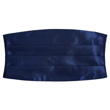 Glänzender Marineblauer Basic Kummerbund
